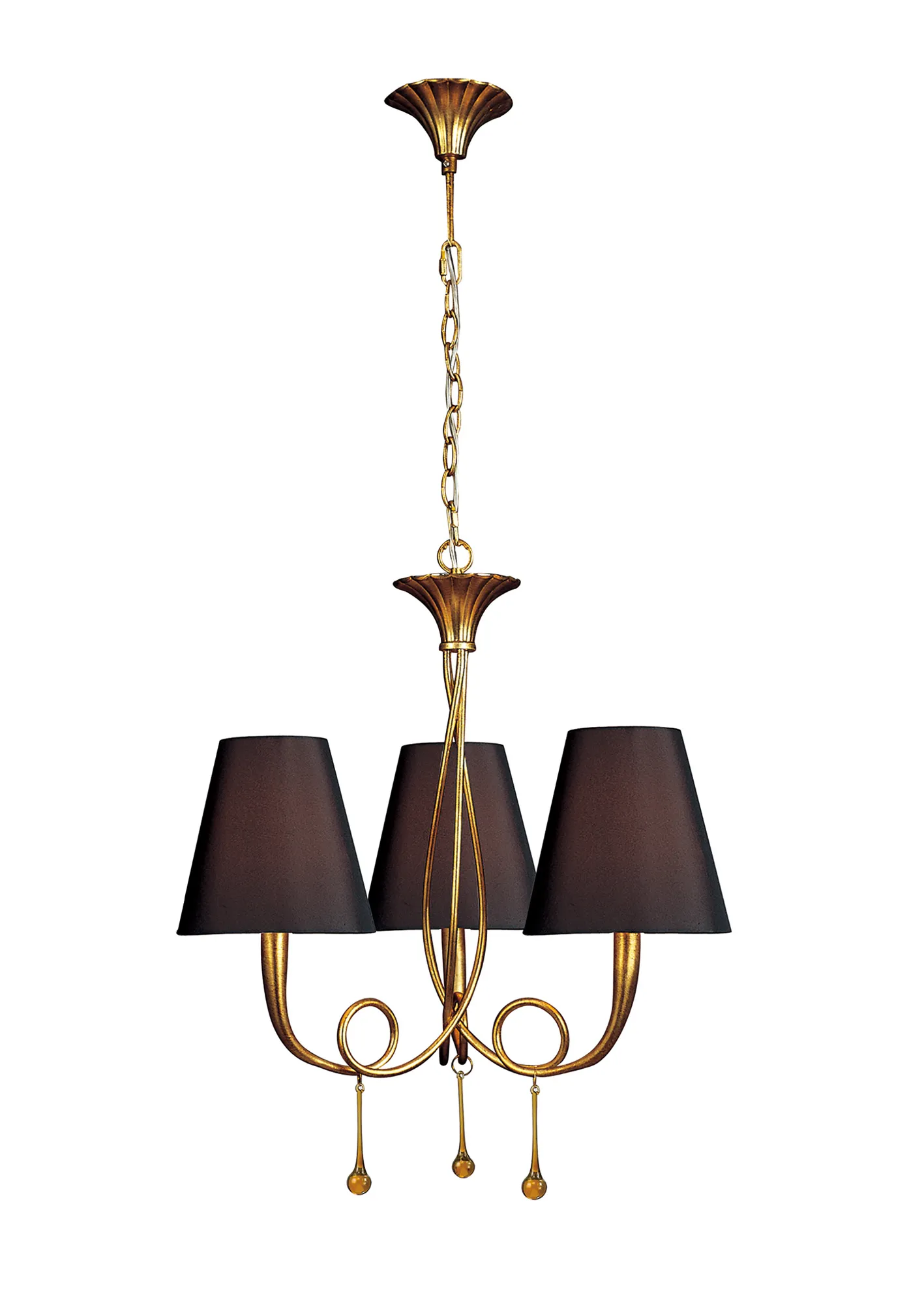 Paola Gold-Black Ceiling Lights Mantra Multi Arm Fittings